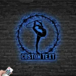 Sports Metal Sign Stylish Female Gymnastics 1