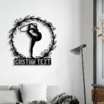 Sports Metal Sign Stylish Female Gymnastics 1