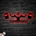 Sports Metal Sign Stylish Powerlifting Workout 1