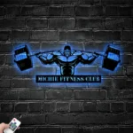 Sports Metal Sign Stylish Powerlifting Workout 1