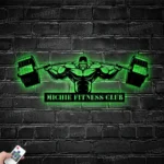 Sports Metal Sign Stylish Powerlifting Workout 1