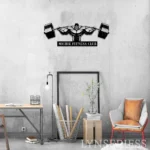 Sports Metal Sign Stylish Powerlifting Workout 1