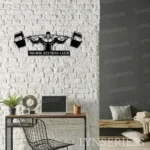 Sports Metal Sign Stylish Powerlifting Workout 1