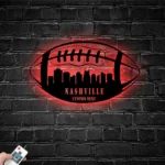 Sports Metal Sign Tennessee Skyline Us Tackle Football Player Name 1