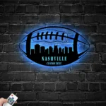 Sports Metal Sign Tennessee Skyline Us Tackle Football Player Name 1