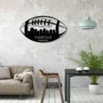 Sports Metal Sign Tennessee Skyline Us Tackle Football Player Name 1