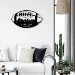 Sports Metal Sign Tennessee Skyline Us Tackle Football Player Name 1