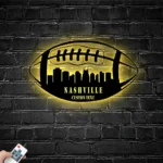 Sports Metal Sign Tennessee Skyline Us Tackle Football Player Name 1