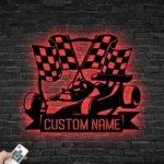 Sports Metal Sign Track Racing Flag Go Kart Racing 1