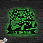 Sports Metal Sign Track Racing Flag Go Kart Racing 1