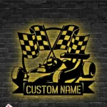 Sports Metal Sign Track Racing Flag Go Kart Racing 1