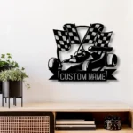 Sports Metal Sign Track Racing Flag Go Kart Racing 1