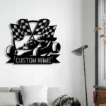 Sports Metal Sign Track Racing Flag Go Kart Racing 1