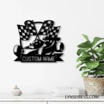 Sports Metal Sign Track Racing Flag Go Kart Racing 1