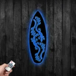 Sports Metal Sign Tropical Lizard Surf 1