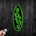 Sports Metal Sign Tropical Lizard Surf 1