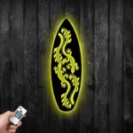 Sports Metal Sign Tropical Lizard Surf 1
