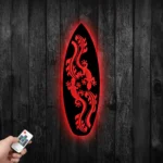 Sports Metal Sign Tropical Lizard Surf 1