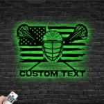 Sports Metal Sign Us Pennant Lacrosse 1
