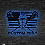 Sports Metal Sign Us Pennant Lacrosse 1