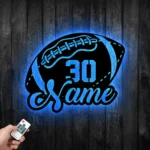 Sports Metal Sign Us Pigskin Player Name 1