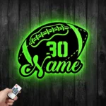 Sports Metal Sign Us Pigskin Player Name 1