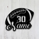 Sports Metal Sign Us Pigskin Player Name 1