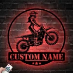 Sports Metal Sign Woman Off Road Racing Biker 1