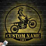 Sports Metal Sign Woman Off Road Racing Biker 1