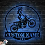 Sports Metal Sign Woman Off Road Racing Biker 1