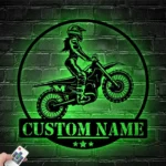 Sports Metal Sign Woman Off Road Racing Biker 1