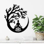 Sports Metal Sign Yoga Buddha Woodland 1