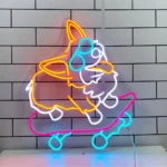 Sports Neon Sign Corgi Skateboarding Led 1