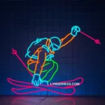 Sports Neon Sign Man Skiing 1