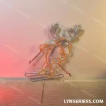 Sports Neon Sign Moose Skiing 1