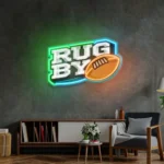 Sports Neon Sign Rugby Ball 1