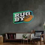 Sports Neon Sign Rugby Ball 1