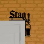Stag Metal Sign Tap Handle 1