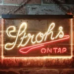 Strohs Neon Sign On Tap 1