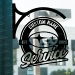 Subaru Metal Sign Bespoke Logo Metal Hanging Sign Car Garage Decor 1