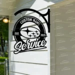 Subaru Metal Sign Bespoke Logo Metal Hanging Sign Car Garage Decor 1