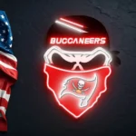 Tampa Bay Buccaneers Neon Sign Skull 1
