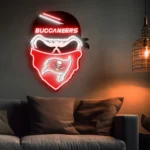 Tampa Bay Buccaneers Neon Sign Skull 1