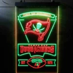 Tampa Bay Buccaneers Neon Sign Skull Flag Crest 1