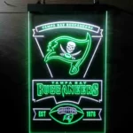 Tampa Bay Buccaneers Neon Sign Skull Flag Crest 1