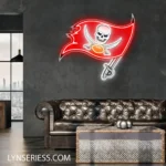 Tampa Bay Buccaneers Neon Sign Skull With Swords 1