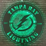 Tampa Bay Lightning Metal Sign Bolt In Circle 1