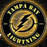 Tampa Bay Lightning Metal Sign Bolt In Circle 1