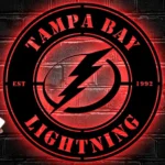 Tampa Bay Lightning Metal Sign Bolt In Circle 1