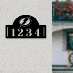 Tampa Bay Lightning Metal Sign Nhl Metal House Number Sign 1